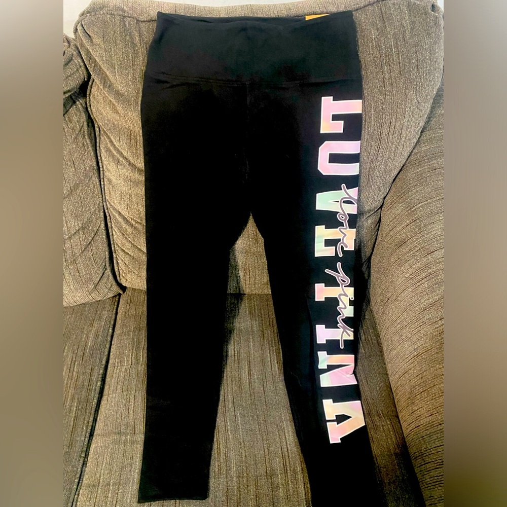 NWT Vs Pink High waist cotton legging size large